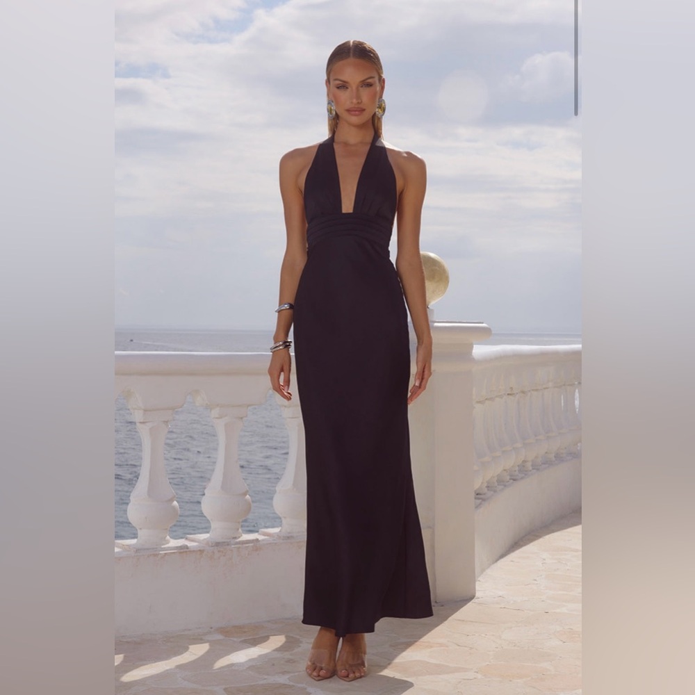 Sylvie Plunge V-Neck Maxi Dress